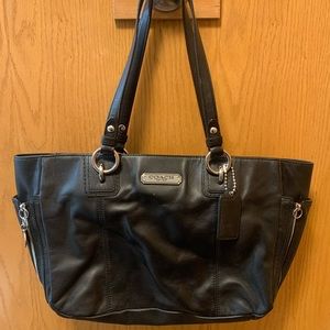 Black leather Coach Bag